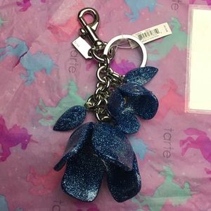 Coach Glitter Resin Flower Keychain